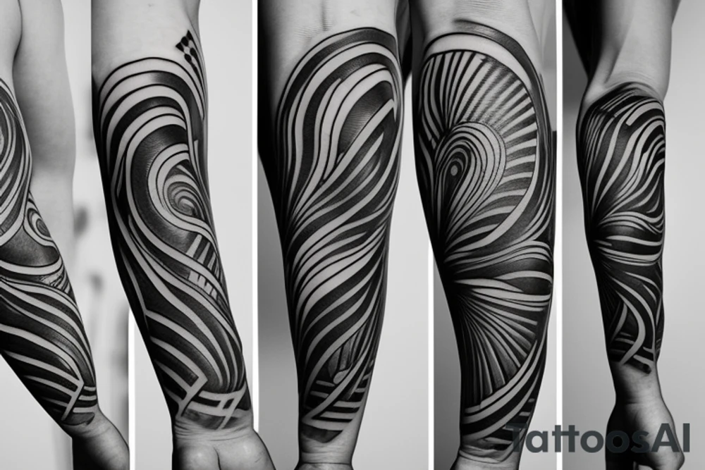 single curved line on arm tattoo idea
