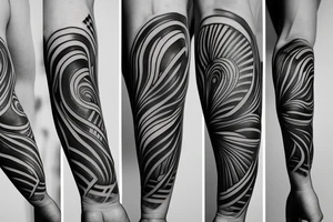 single curved line on arm tattoo idea