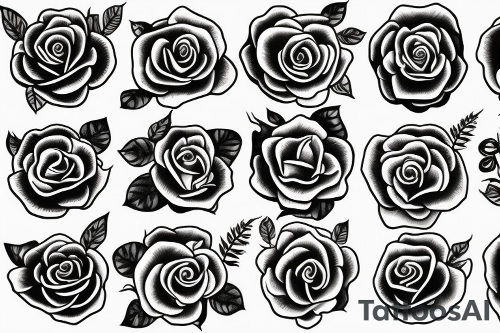 Rose with knife tattoo idea