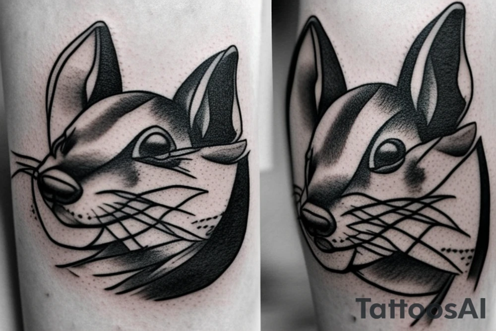 Rat with dog tattoo idea