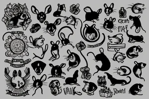 Rat with dog tattoo idea