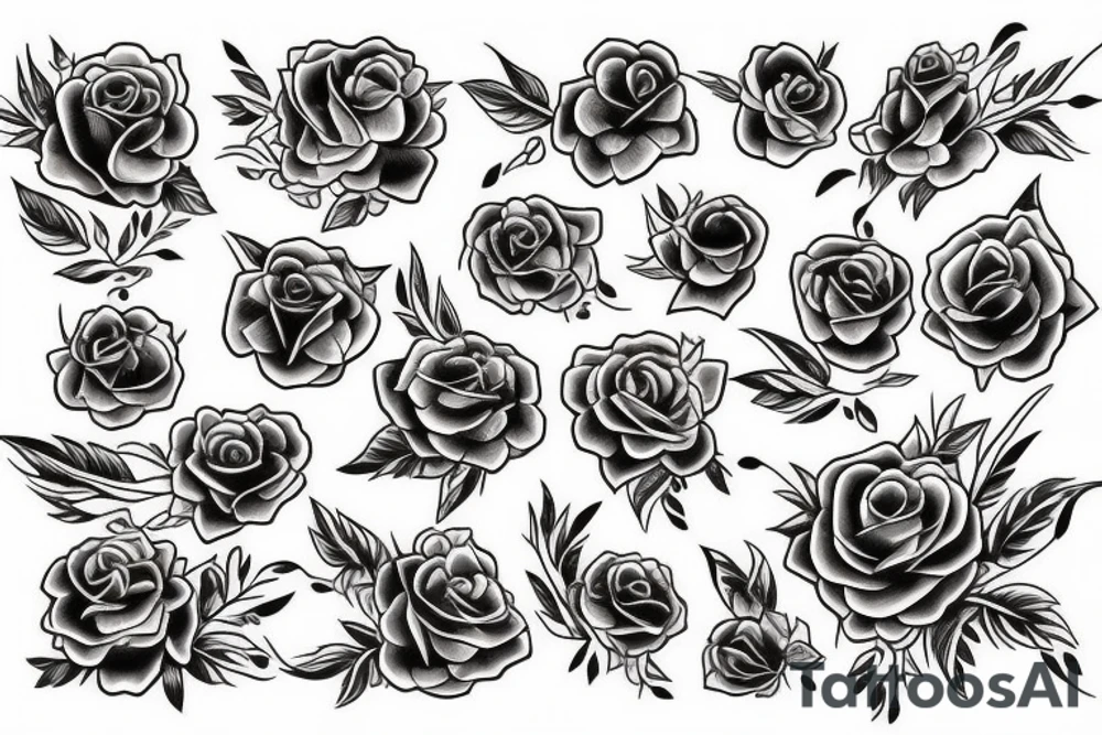Thunder and flower bounded tattoo idea
