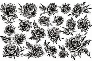 Thunder and flower bounded tattoo idea