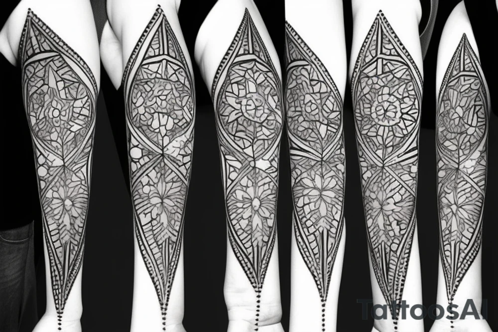Daisy with triangles tattoo idea
