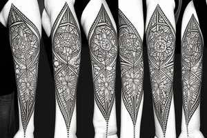 Daisy with triangles tattoo idea