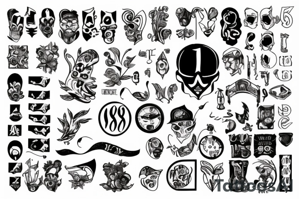 the number ninety-eight tattoo idea