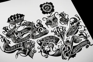 Two chesspieces with words "Dialectics of life" tattoo idea