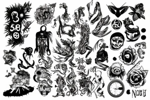 the number ninety-eight tattoo idea