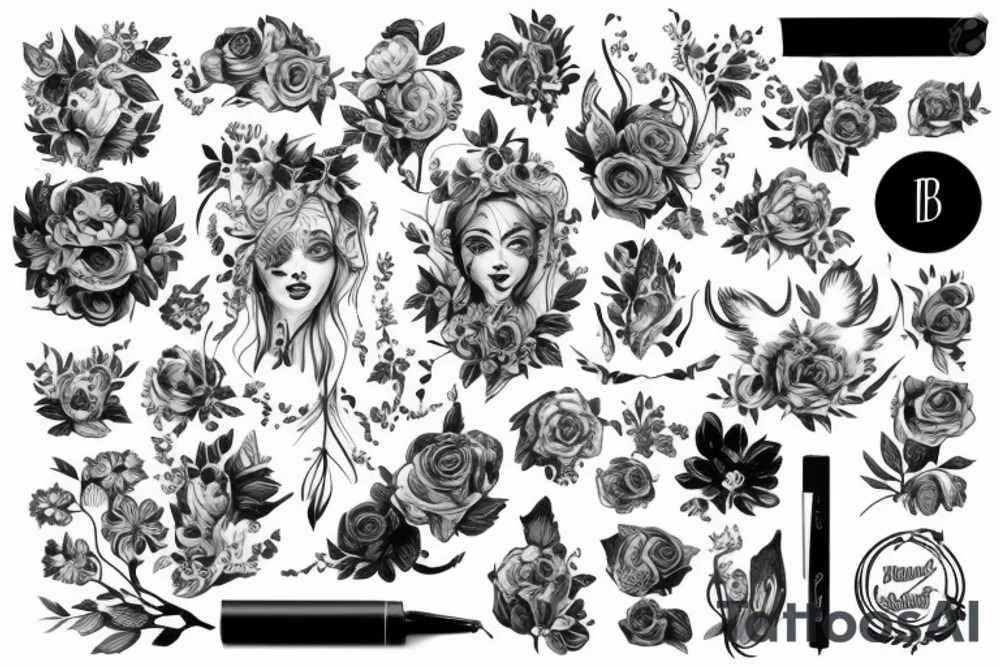 Брендон Ли из фильма "Ворон", маска tattoo idea