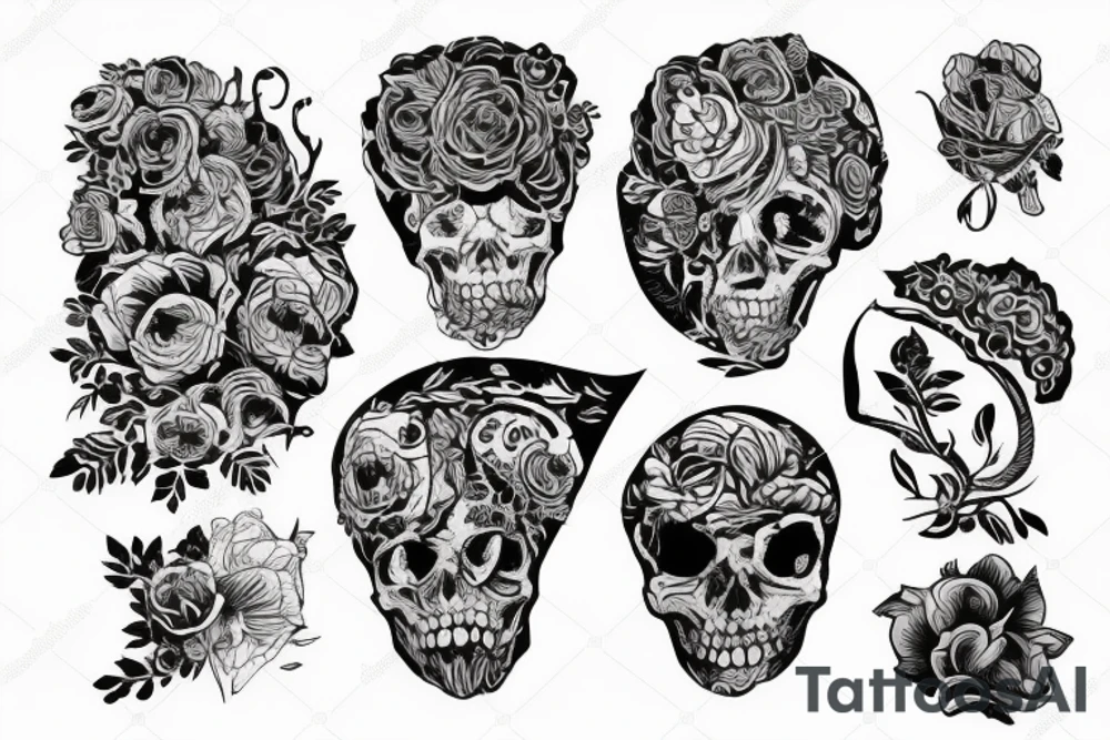 Роза с глазами грустная tattoo idea