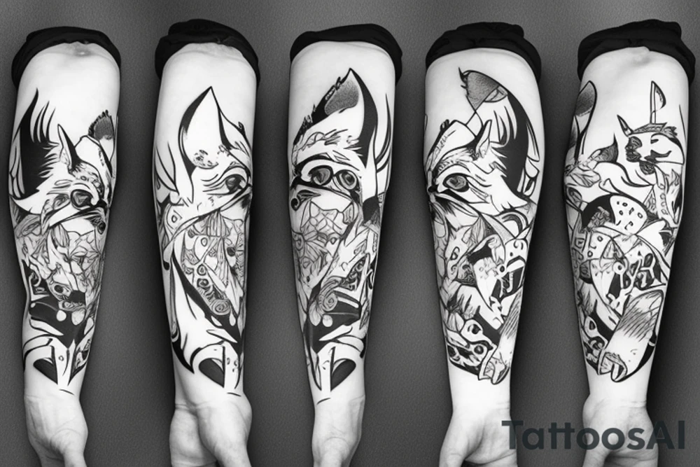 ninja fox tattoo idea