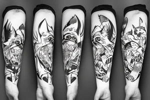 ninja fox tattoo idea