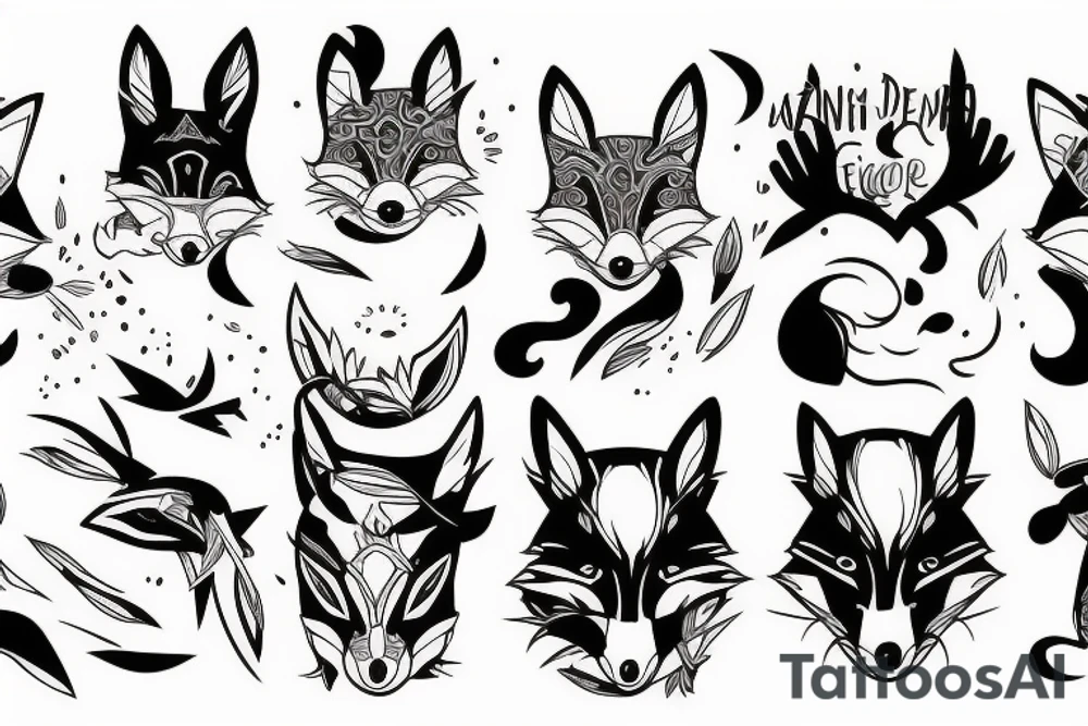 ninja fox tattoo idea