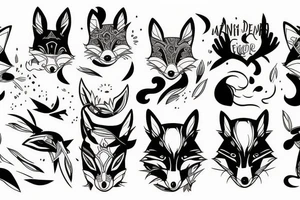 ninja fox tattoo idea