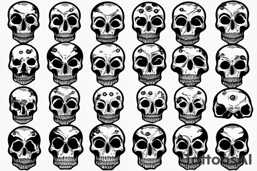skull instead of eyes tattoo idea