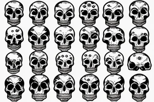skull instead of eyes tattoo idea