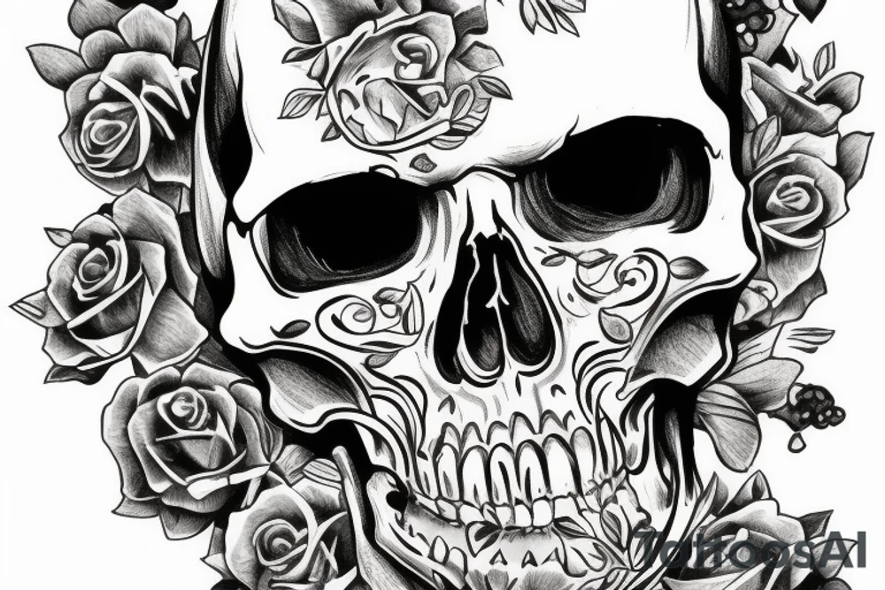 skull instead of eyes tattoo idea