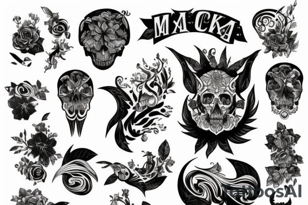 Маска ворон tattoo idea