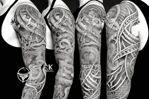 Sleeve, viking theme with kraken tattoo idea