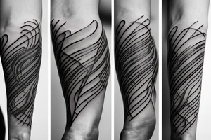 single curved line on arm tattoo idea