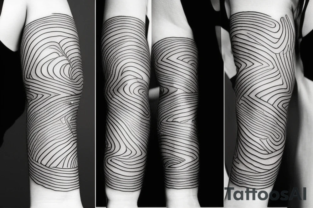 single curved line on arm tattoo idea