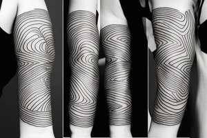 single curved line on arm tattoo idea
