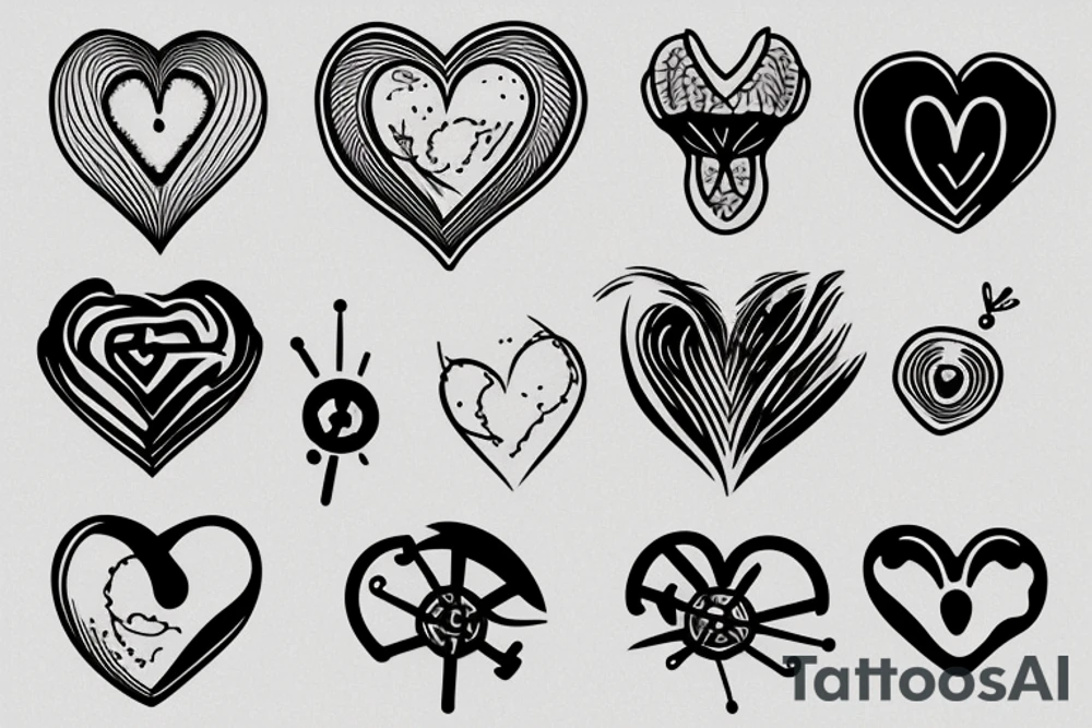 nuclear heart tattoo idea