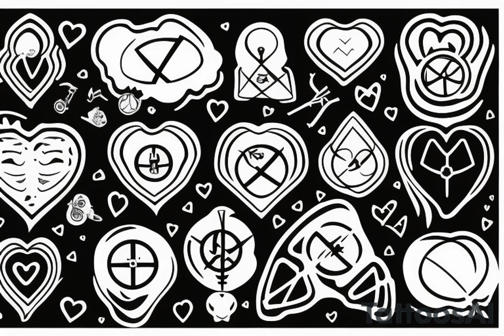 nuclear heart tattoo idea