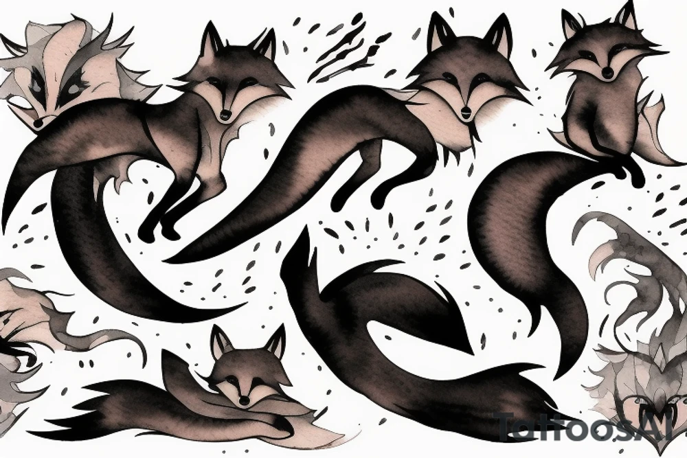 ninja fox tattoo idea