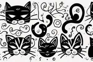 Cute cat tattoo idea