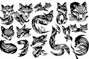 ninja fox tattoo idea