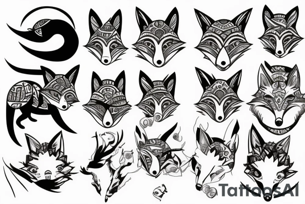 ninja fox tattoo idea