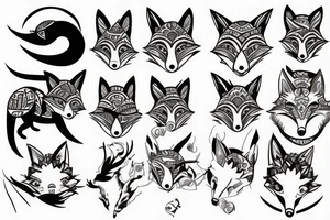ninja fox tattoo idea