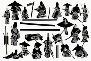 samurai 21 century with katana tattoo idea