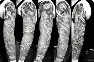 Sleeve, viking theme with kraken tattoo idea
