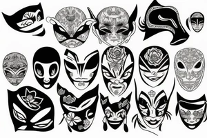 Masks tattoo idea