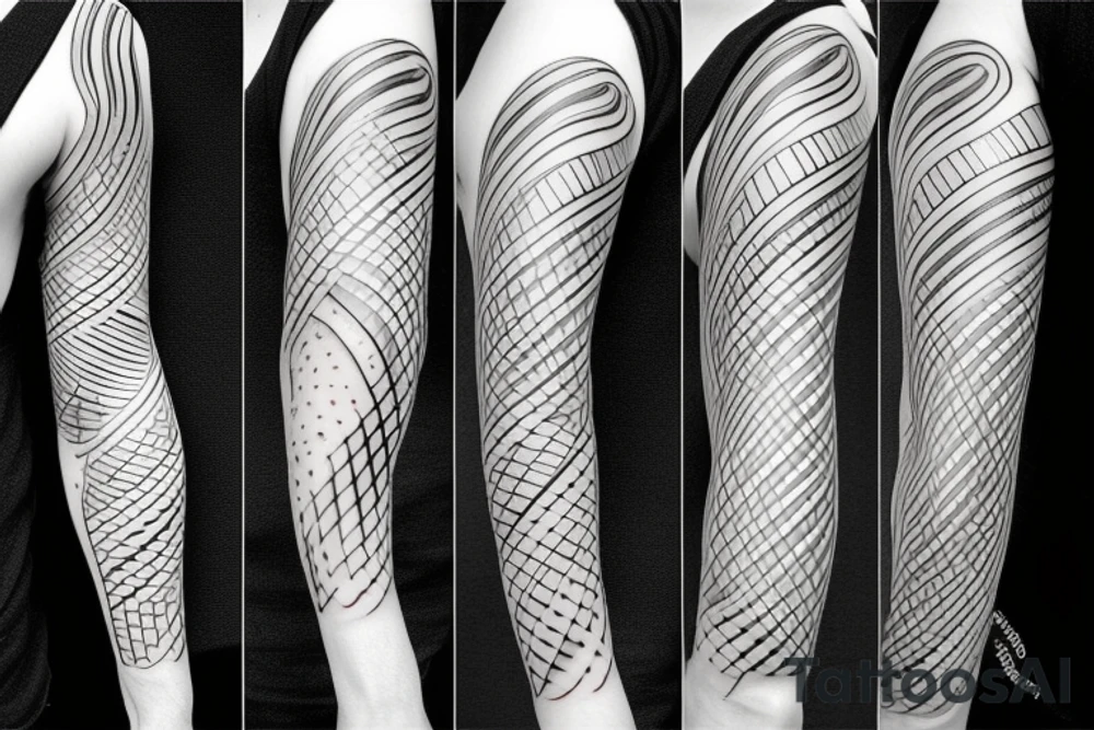single curved line on arm tattoo idea