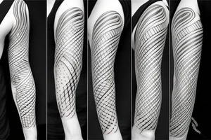 single curved line on arm tattoo idea