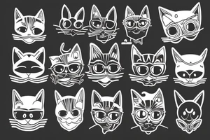 cat with monitor head tattoo idea