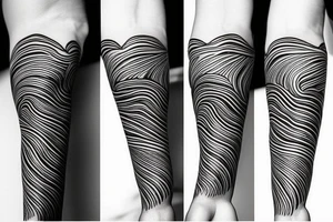 single curved line on arm tattoo idea