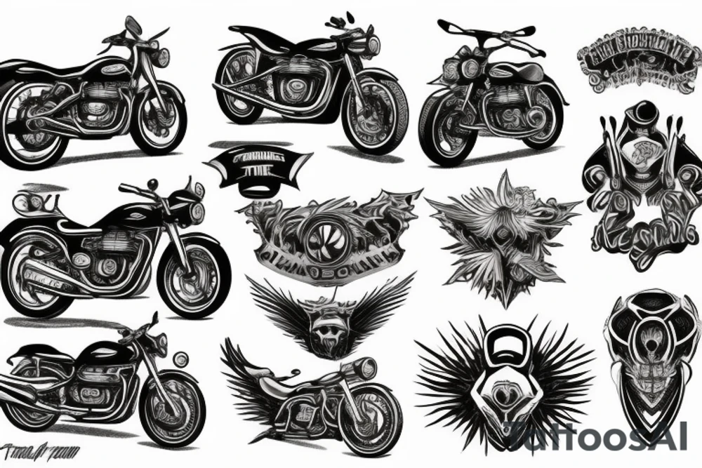 Triumph motorcycle tattoo idea