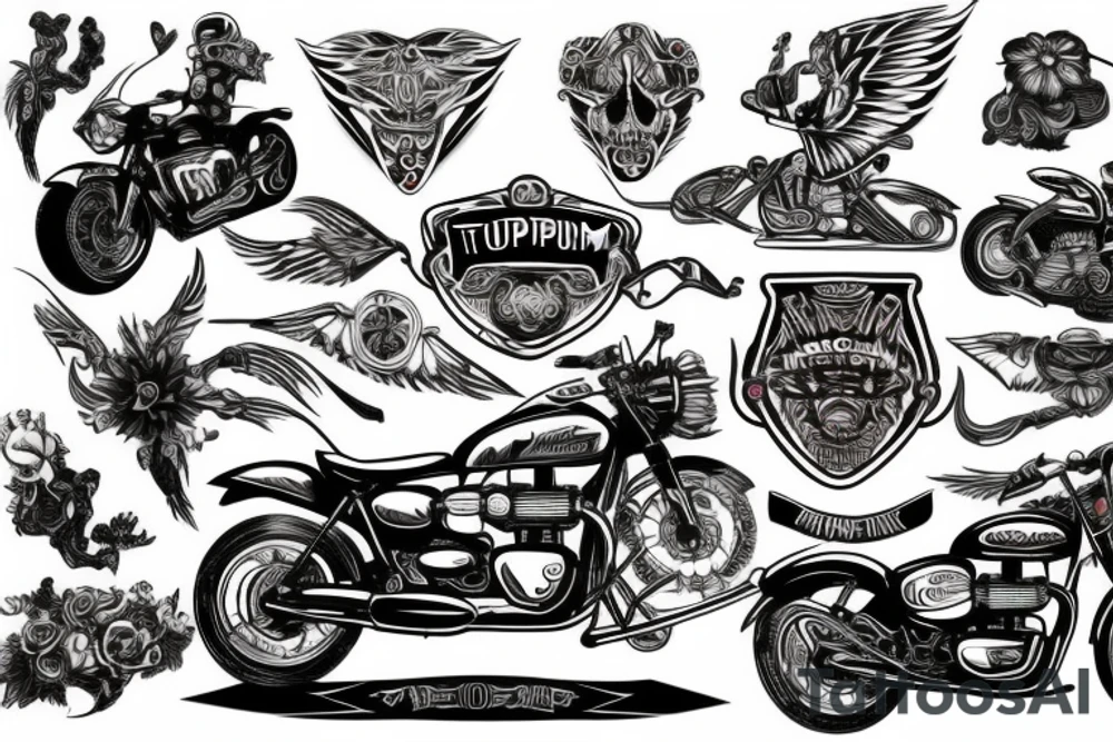Triumph motorcycle tattoo idea