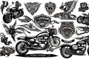 Triumph motorcycle tattoo idea