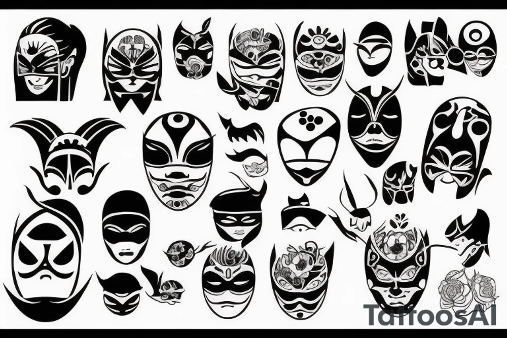 Masks tattoo idea