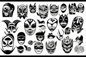 Masks tattoo idea