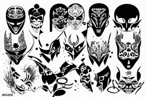 Masks tattoo idea