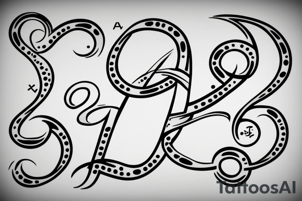 Infinity sign with name tattoo idea