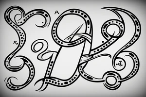 Infinity sign with name tattoo idea