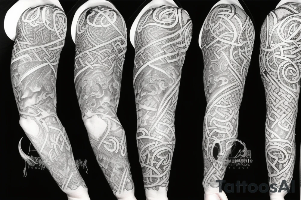Sleeve, viking theme with kraken tattoo idea
