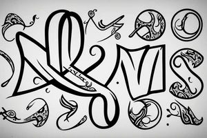Infinity sign with name tattoo idea